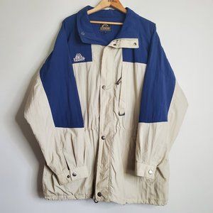 Vintage Kodiak Jacket Adult Large Long Retro Windbreaker, Made in Canada 80s 90s